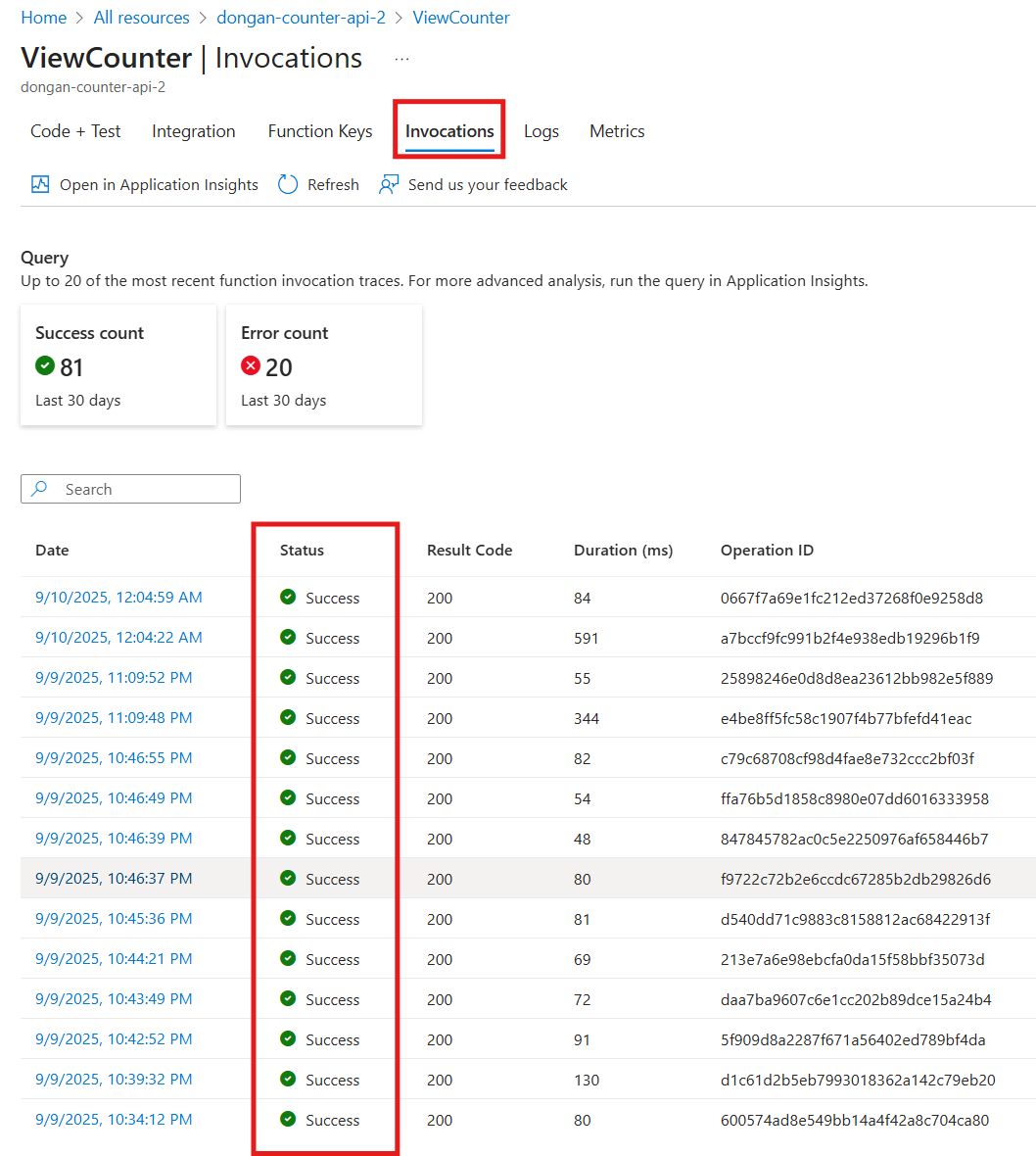 Function Invocations
