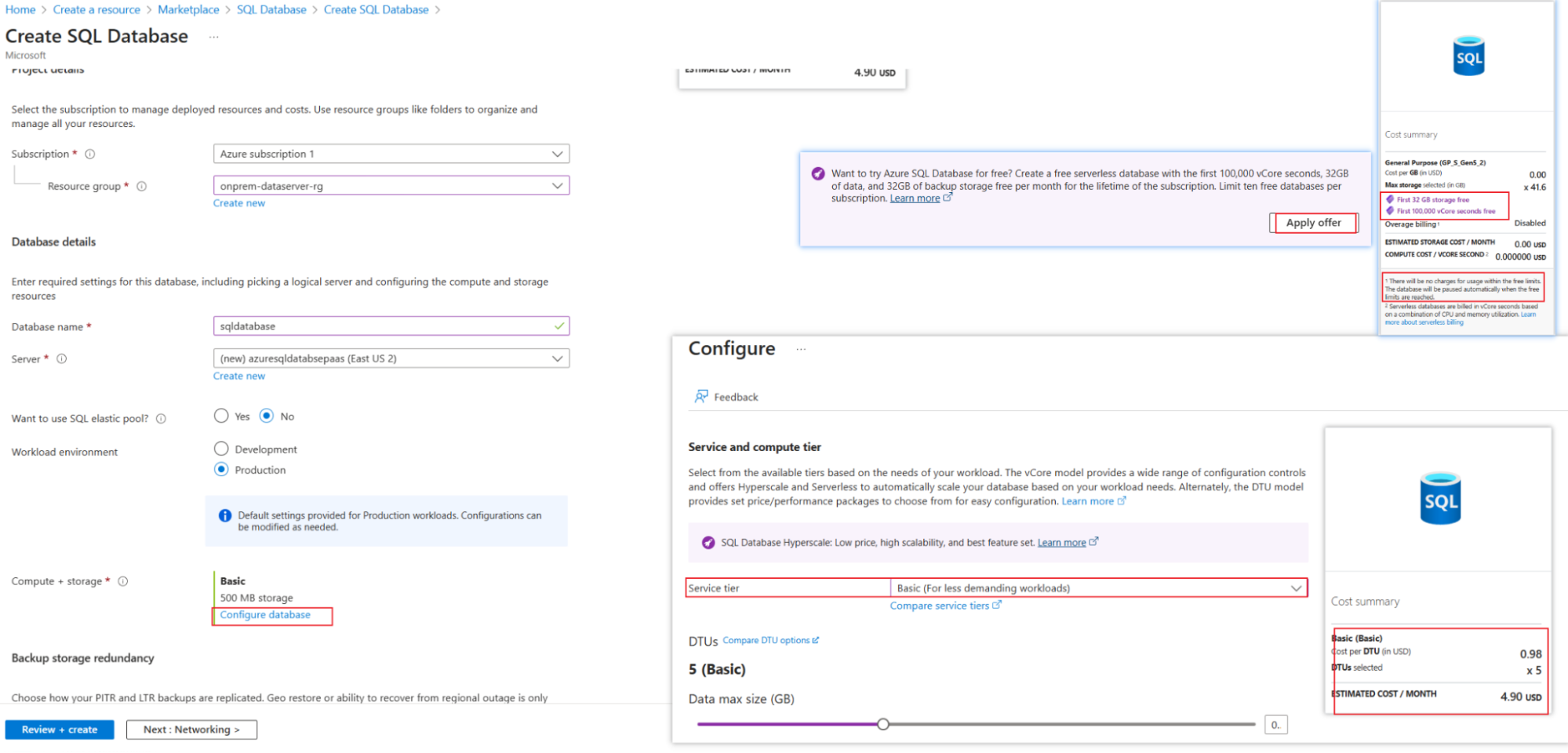 Project 6 Image 63 - Create SQL Database